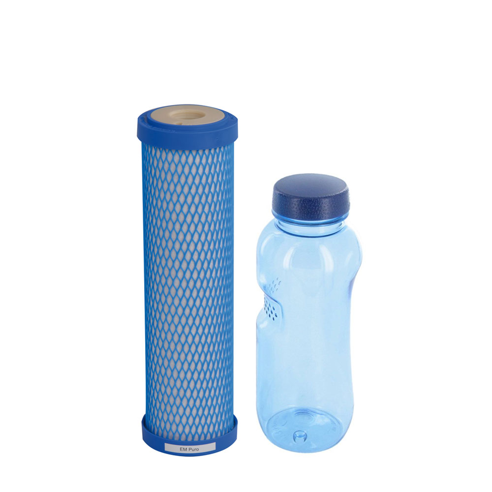 Water Filter Cartridge EM Puro Carbonit® & Tritan Bottle 0,5l BPA free