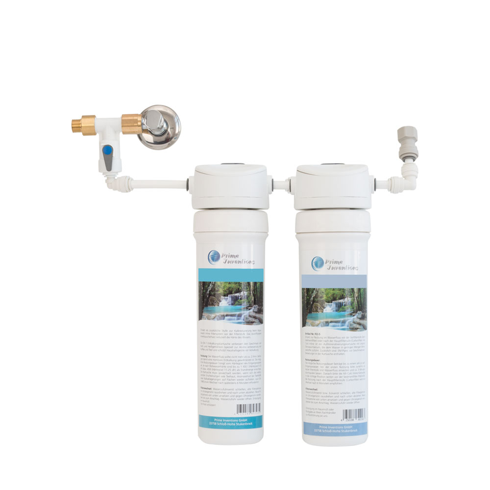 Wasserfiltersystem Haupt- & Erweiterungsfilterstufe AA Inline von Carbonit & Prime Inventions