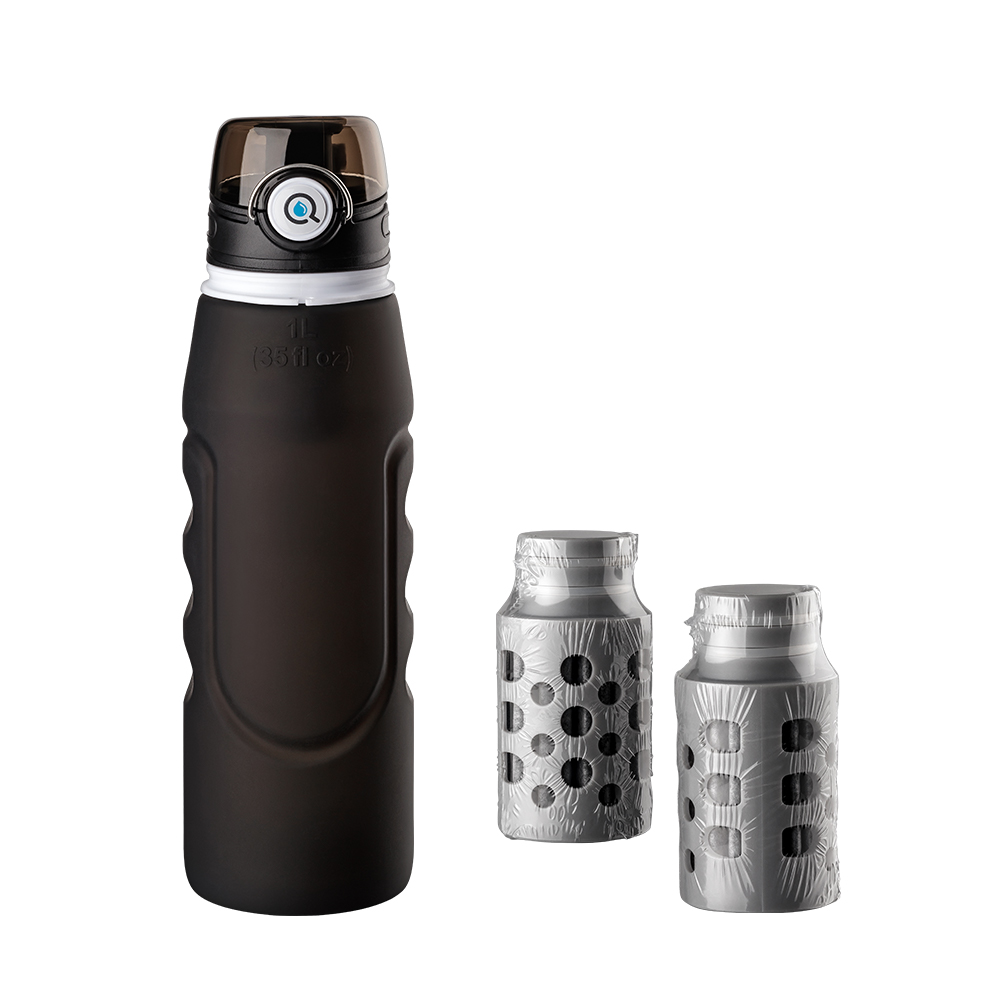 WatPass outdoor & crisis filter 1.0 l blackflex with 2 replacement filters