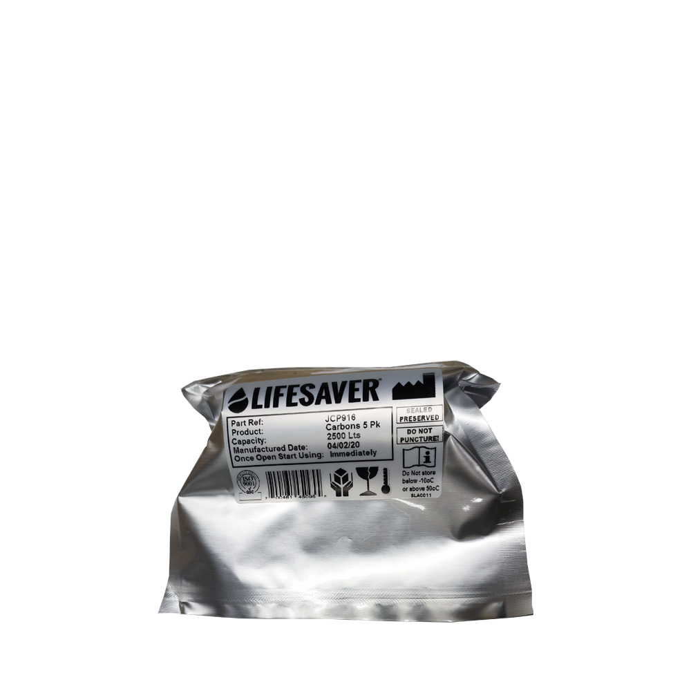 LifeSaver® JerryCan Aktivkohletab Ersatzfilterset filtert Chlor, Geschmacks- und Geruchsstoffe