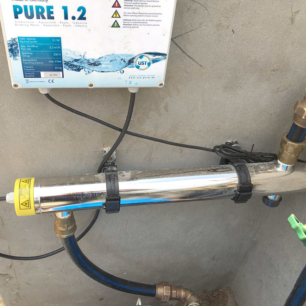 UV Anlage PURE 1.2 21 Watt zur Entkeimung von Wasser