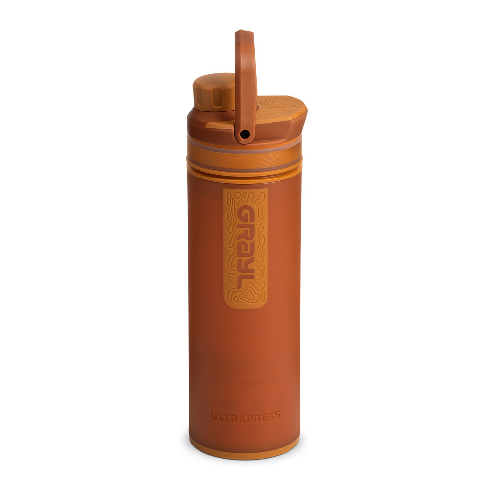 Grayl UltraPress Outdoor- & Travel waterfilter, Mojave RedRock with 2 Replacement Filters