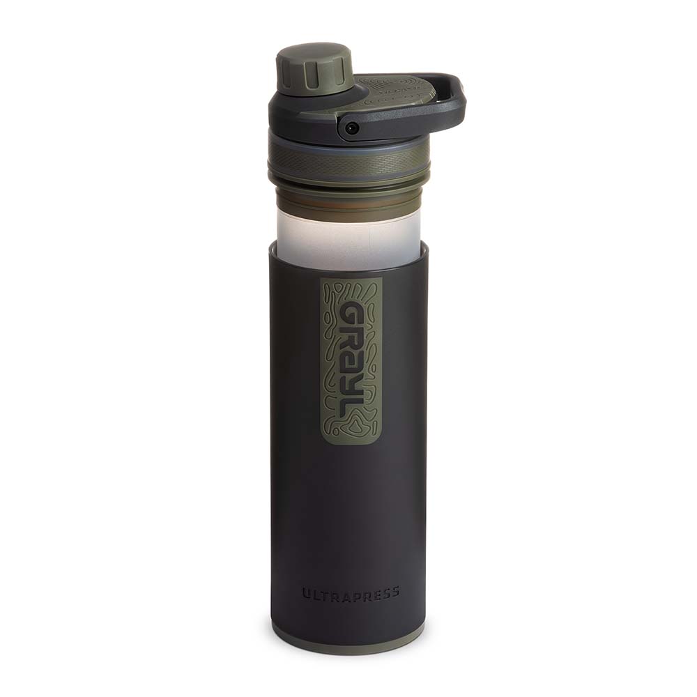 Grayl UltraPress Outdoor- & Reisewasserfilter, Covert Black with 1 replacement filter
