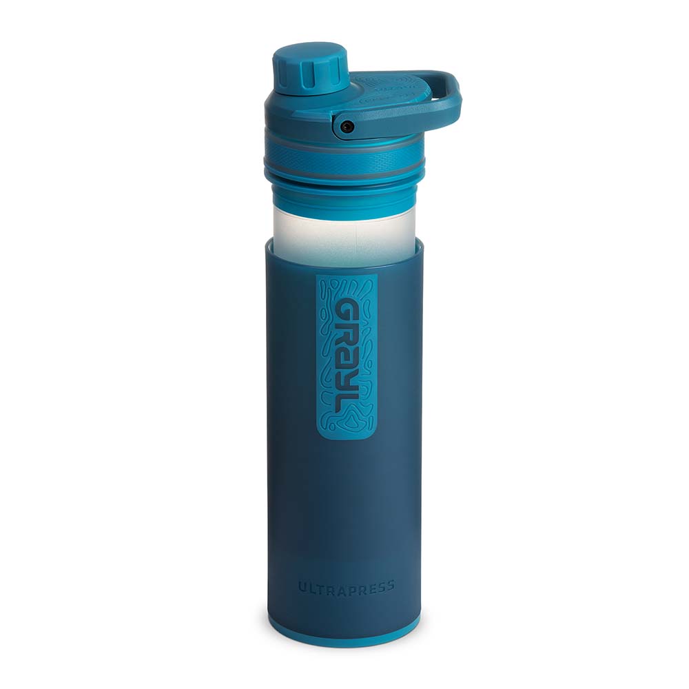 Grayl UltraPress Outdoor- & Reisewasserfilter, Forest Blue mit 2 Ersatzfiltern
