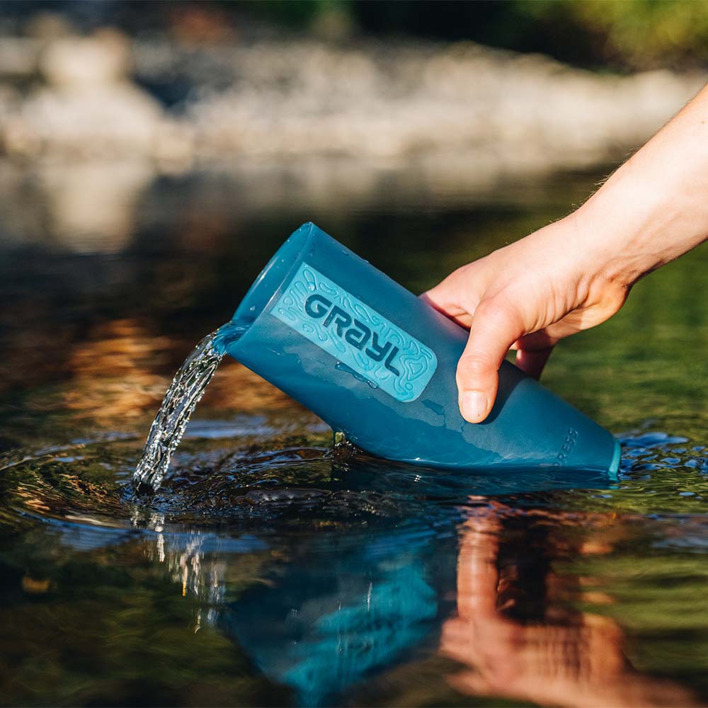 Grayl UltraPress Outdoor & Travel Water Filter, Forest Blue