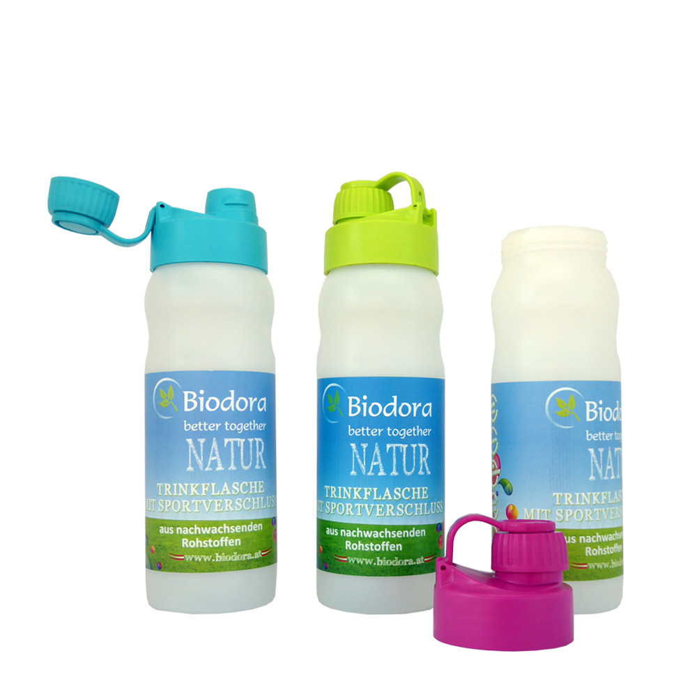 Dora´s Sport Drinking Bottle Bioplastic 0,5 Liter, BPA free, vegan, GMO free magenta