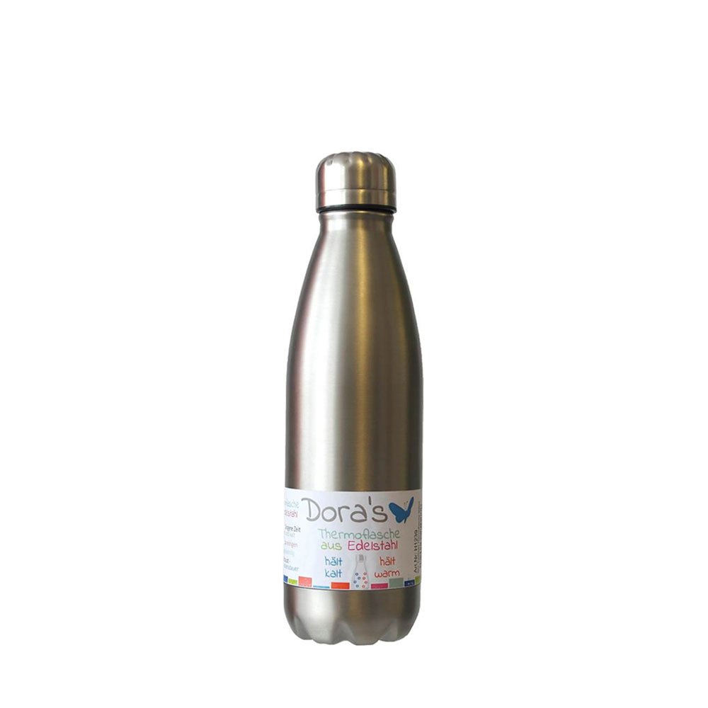 Dora's Stainless Steel Drinking & Vacuum Bottle 500 ml, different colors edelstahl matt