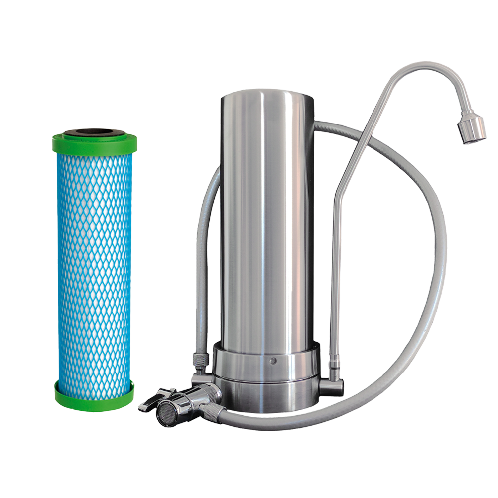 WatPass INOX Auftisch Wasserfilter & EM Premium 5
