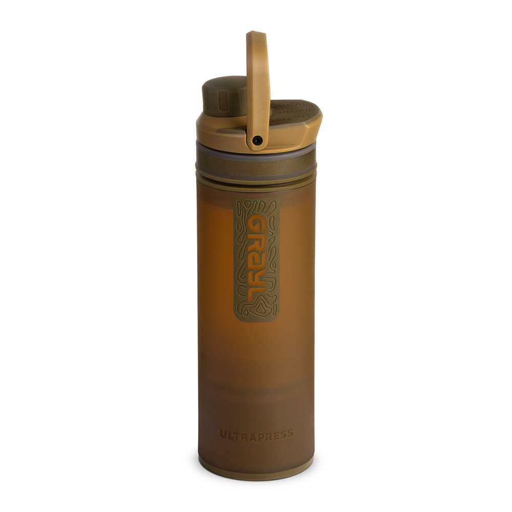 Grayl UltraPress Outdoor- & Travel waterfilter, Coyote Brown with 2 Replacementfilters