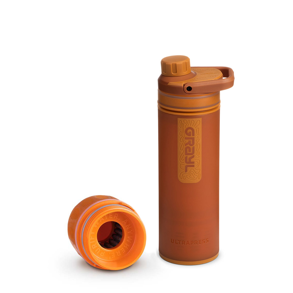 Grayl UltraPress Outdoor- & Travel waterfilter, Mojave RedRock with 1 replacement filter
