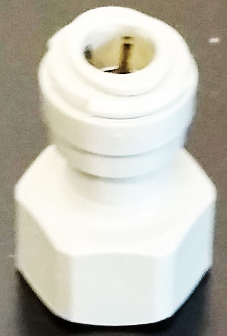 DM Adapter connector (screw - on connector) 3/8 "- 3/8" in gray on armored hoses