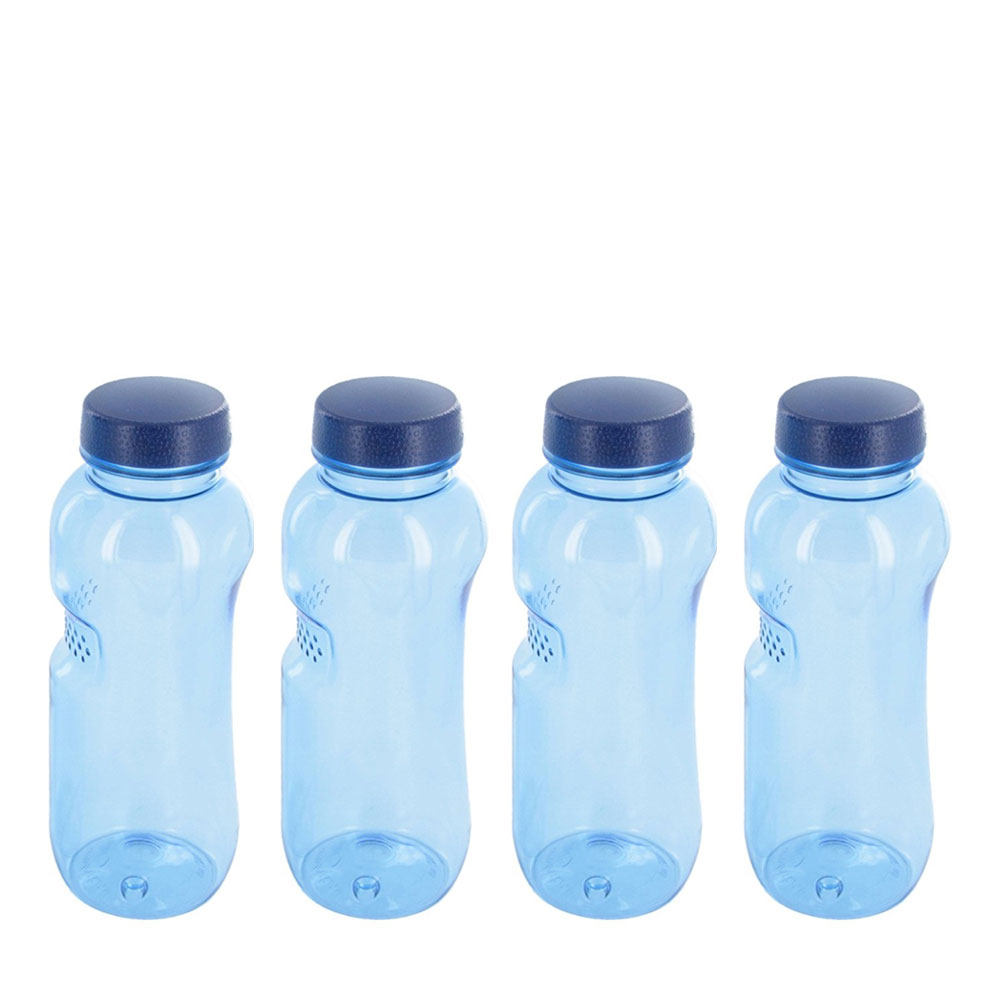 Set 4x Tritan Trinkflasche 1,0l mit Deckel - BPA frei, stabil, leichte Reinigung