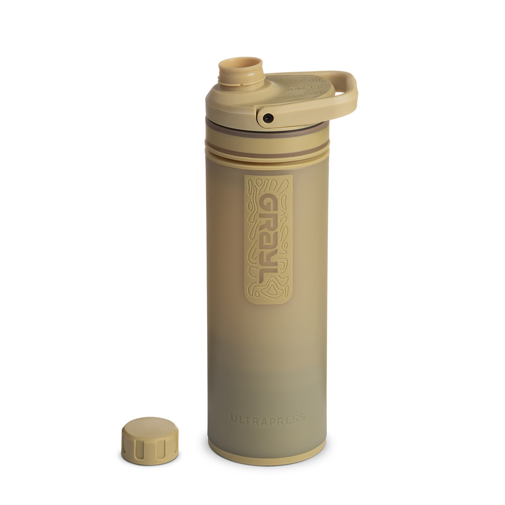 Grayl UltraPress Outdoor- & Reisewasserfilter, Desert Tan with 1 Replacement filter