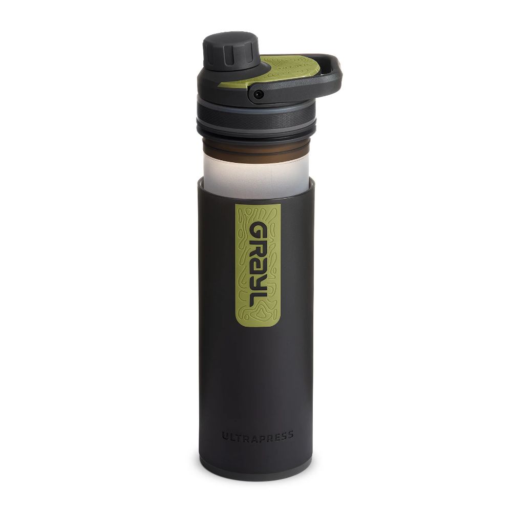 Grayl UltraPress Outdoor- & Travel waterfilter,  Black Camo with 2 Replacement filters