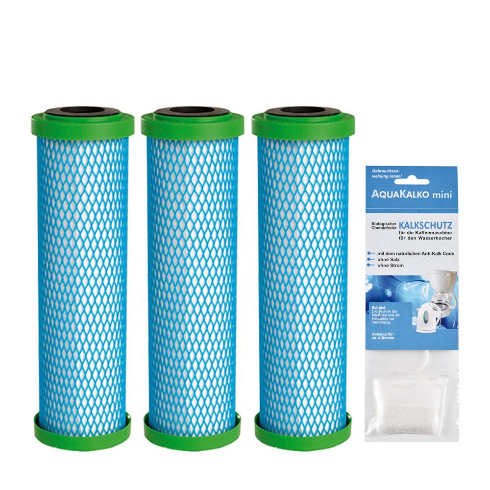 3x filter cartridge EM Premium 5 Carbonit & limescale protection for kettle / coffee machine