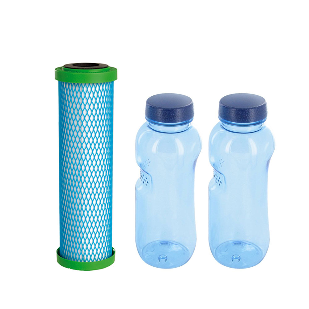 Filter Cartridge EM Premium 5 Carbonit & 2x Tritan Bottle 0.5 l BPA free