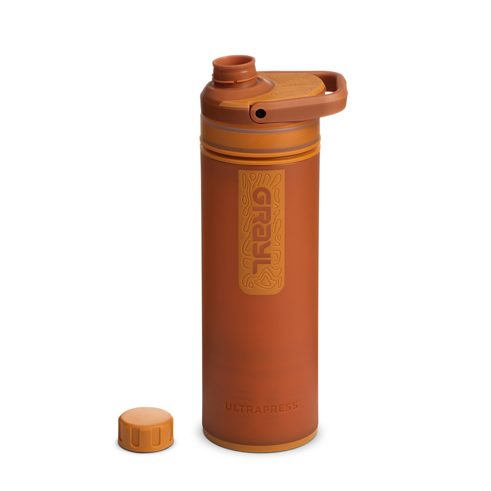 Grayl UltraPress Outdoor- & Travel waterfilter, Mojave RedRock with 1 replacement filter