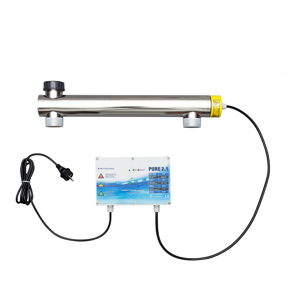 UV system PURE 2.1 50 watts for the disinfection of water
Water softening system "Delfin" DVGW certified (OWA) 2 Zoll / inch