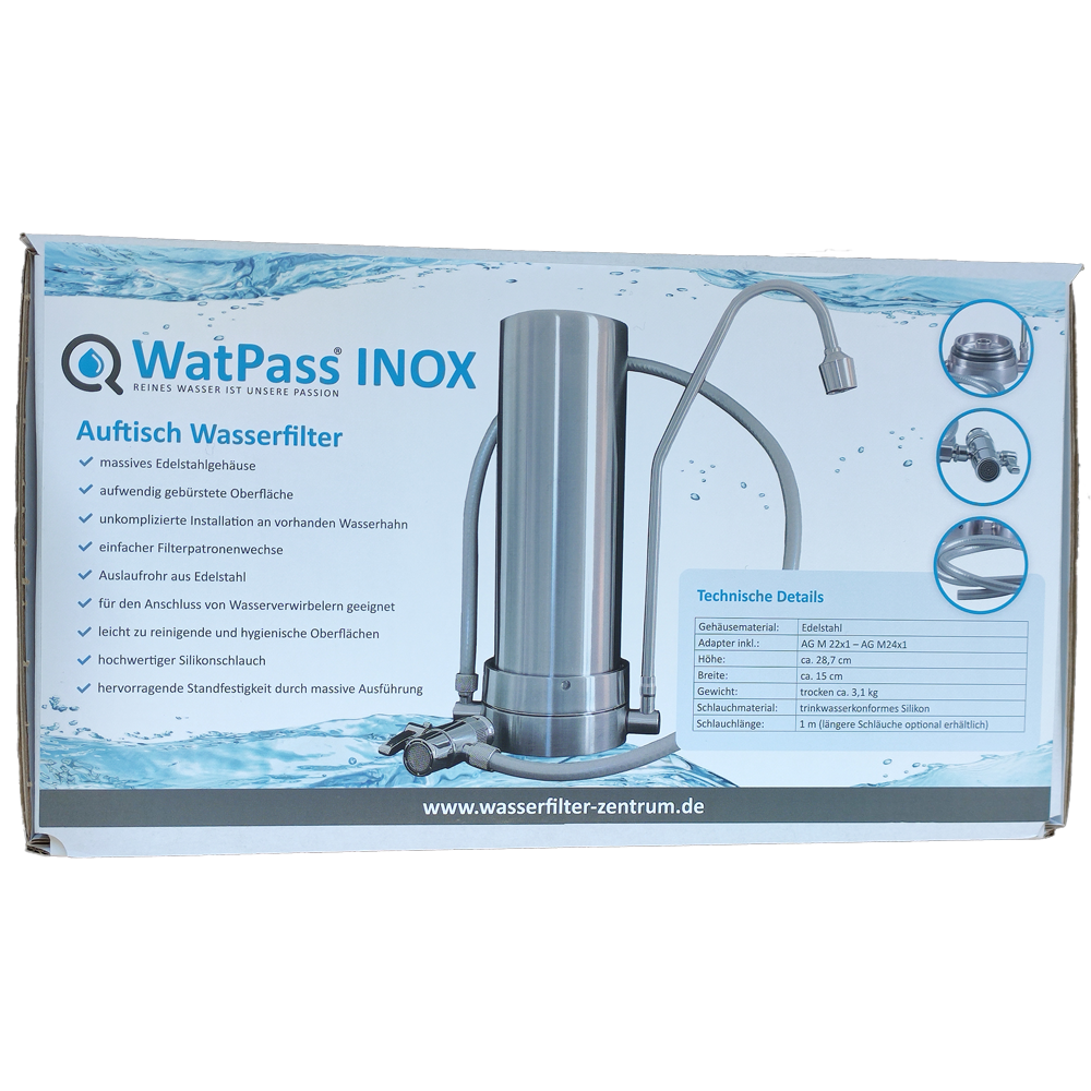 WatPass® INOX Auftisch Wasserfilter
