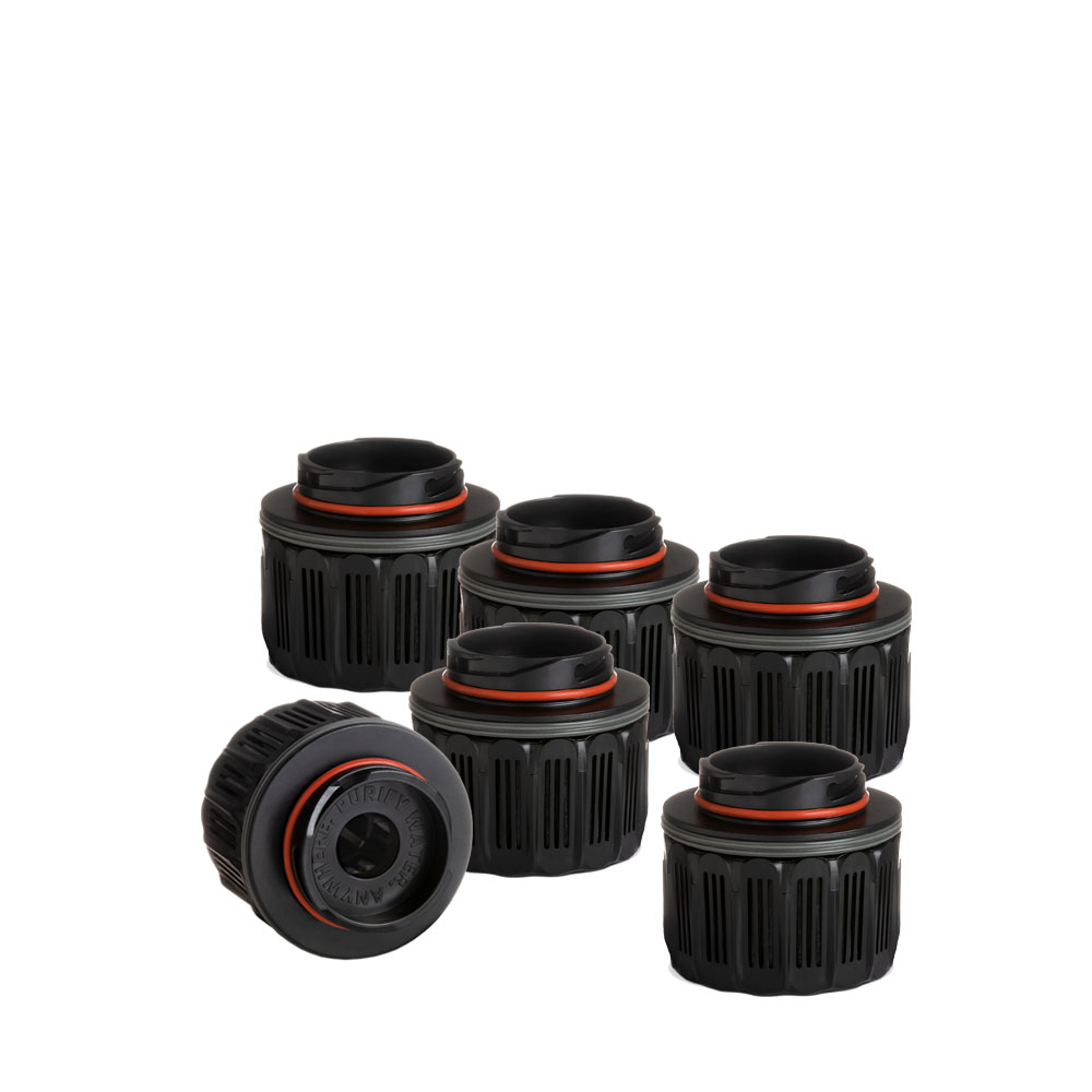 6x Replacement Filter Cartridge  Grayl GeoPress - black