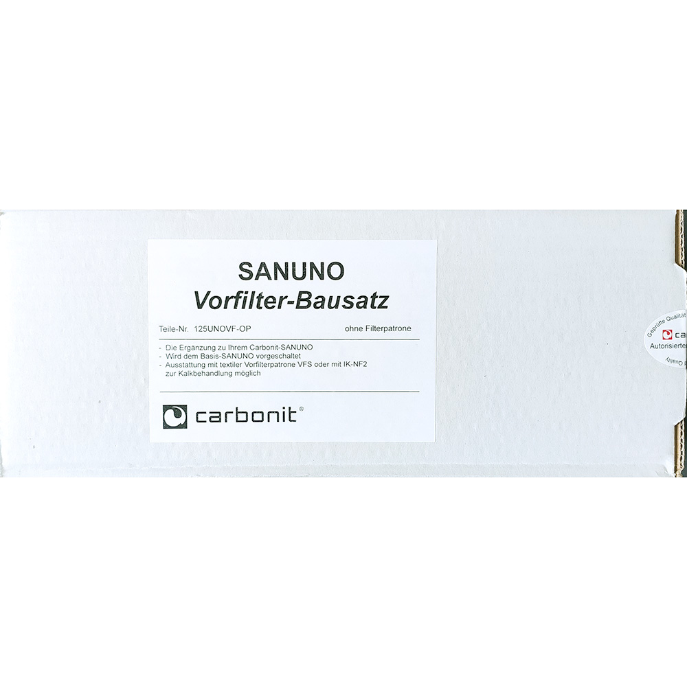 SANUNO pre-filter kit from Carbonit