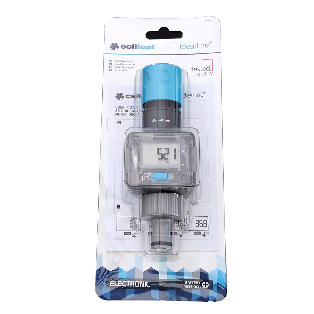 Flow meter for camper tap connections