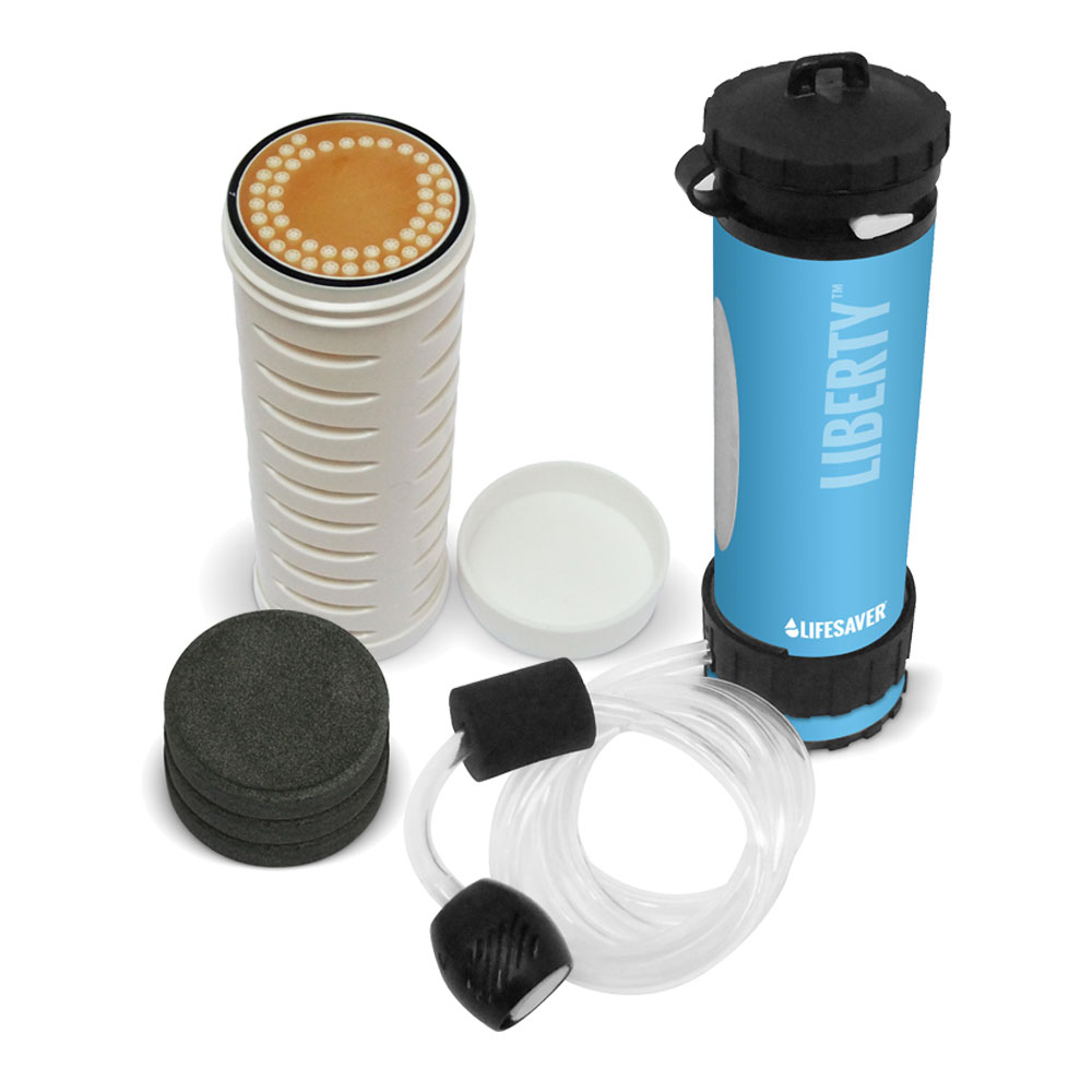 Lifesaver Liberty travel & outdoor waterfilter set blue incl. Replacement Filter Set