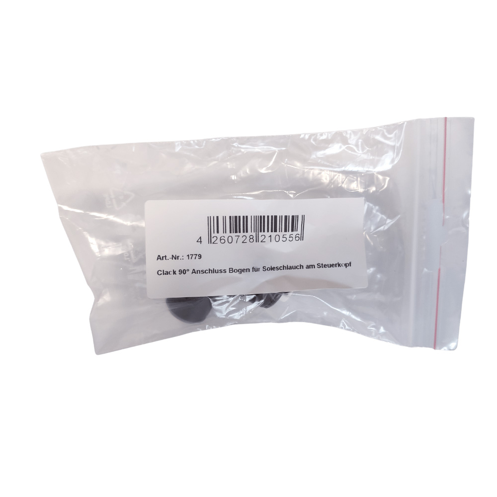 90 ° connection elbow for the brine hose