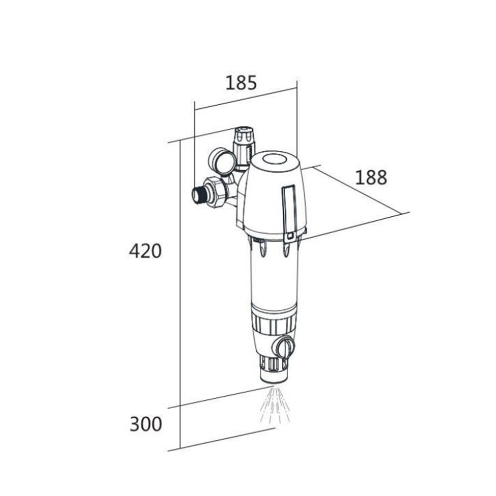 WatPass® backwash filter & pressure reducer DN 25 / 1" & automatic backwash system