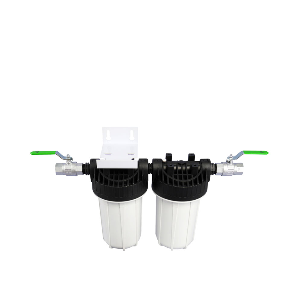 Zweistufiger Haus- & Brunnenfilter inkl. Filterpatronen 10" Zoll Premium