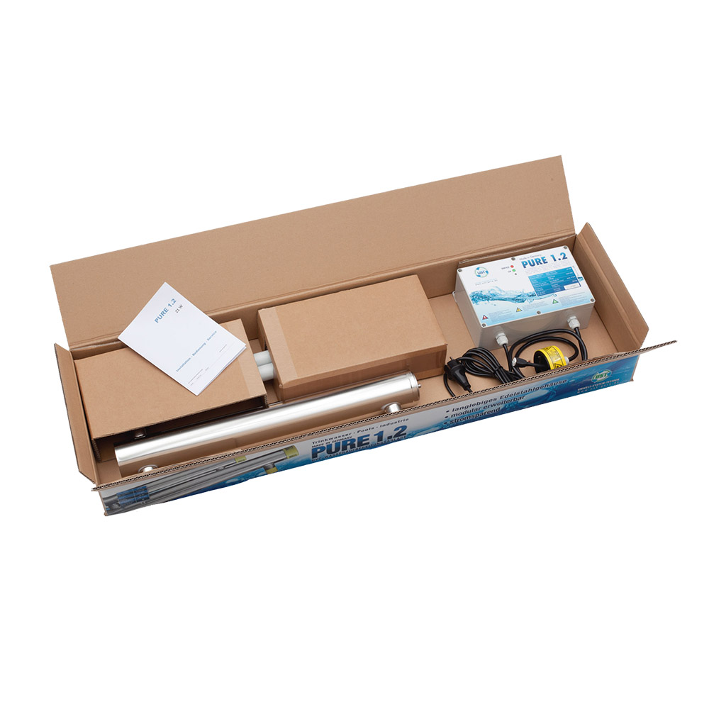 UV system PURE 1.2. 21 watts 24 VDC for the disinfection of water