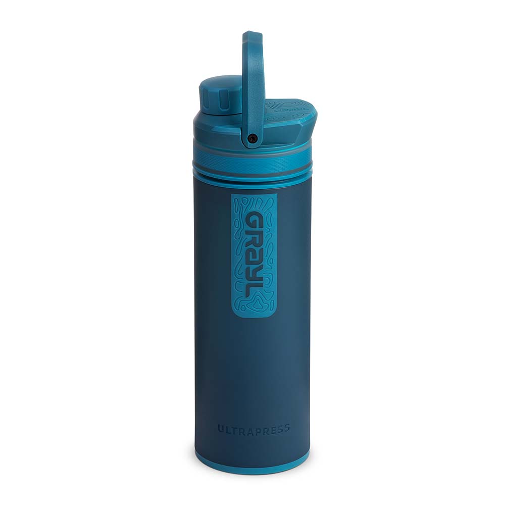 Grayl UltraPress Outdoor & Travel Water Filter, Forest Blue with 1  replacement filter