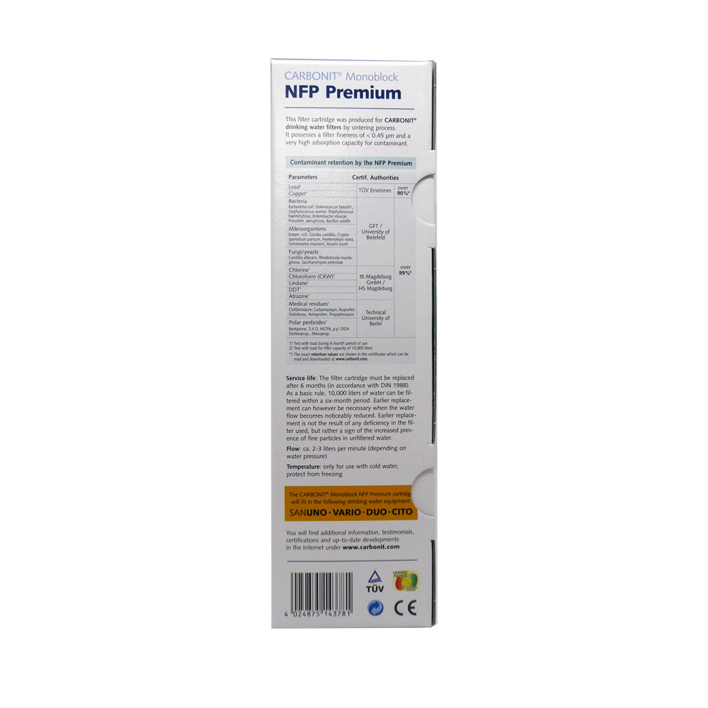 Waterfilter cartridge NFP Premium by CARBONIT®